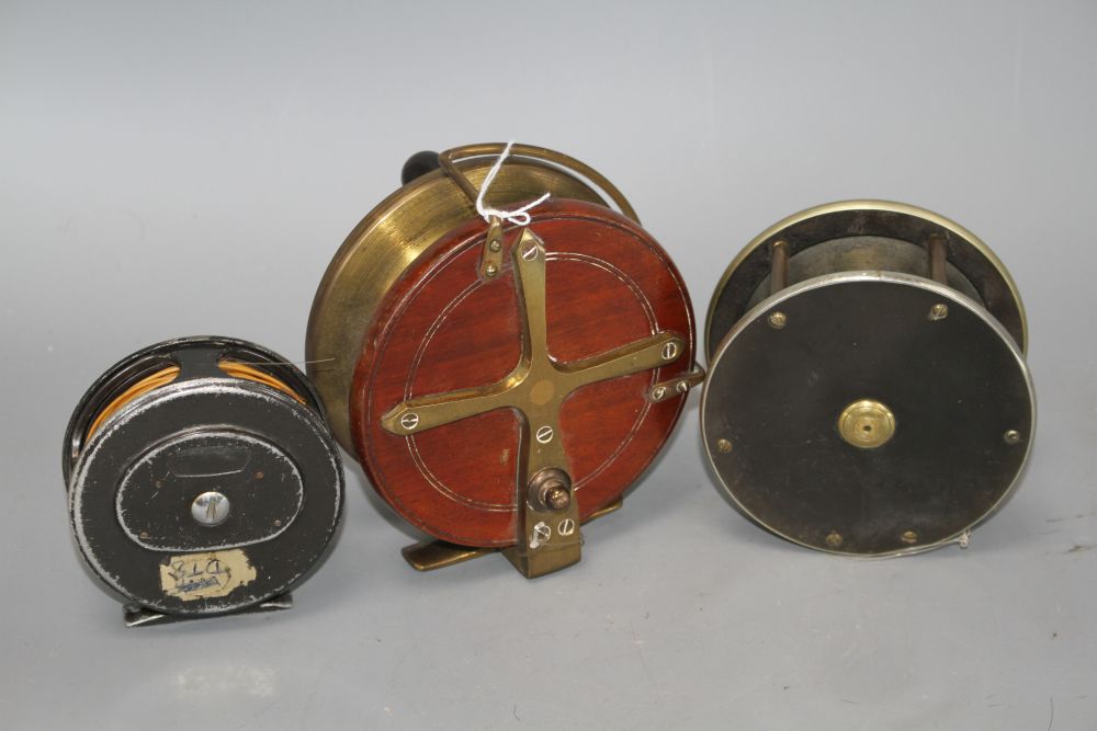 Three vintage fishing reels